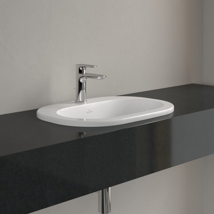 Villeroy & Boch O.novo nedfellingsservant, overløp, 56,4x40,5 cm, hvit