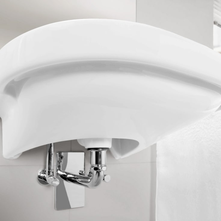Villeroy & Boch ViCare servant, overløp, 55,5x54 cm, hvit