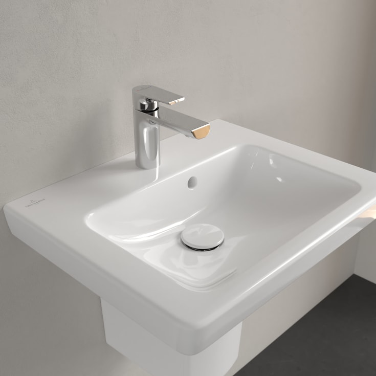 Villeroy & Boch Subway 2.0 vegghengt servant, overløp, 50x40 cm, hvit