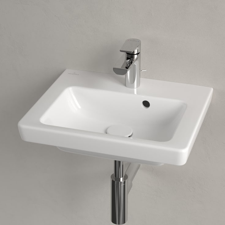 Villeroy & Boch Subway 2.0 vegghengt servant, overløp, 45x37 cm, hvit
