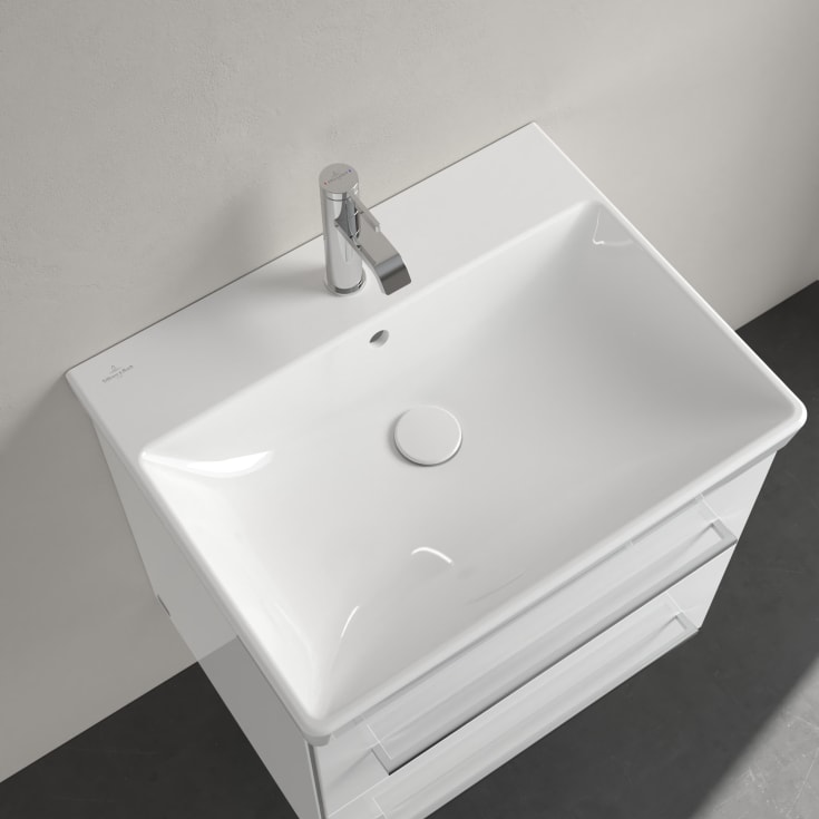 Villeroy & Boch Avento vegghengt servant, overløp, CeramicPlus, 60x47 cm, hvit