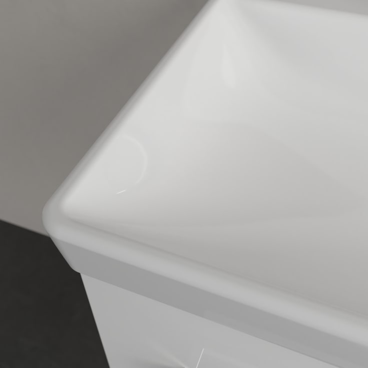 Villeroy & Boch Avento vegghengt servant, overløp, 65x47 cm, hvit