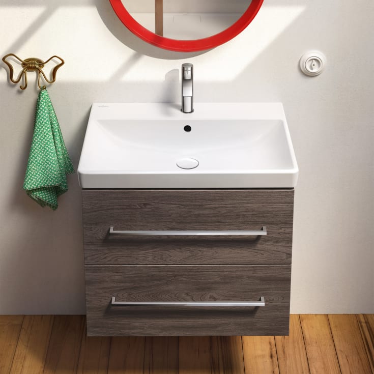 Villeroy & Boch Avento vegghengt servant, overløp, 65x47 cm, hvit