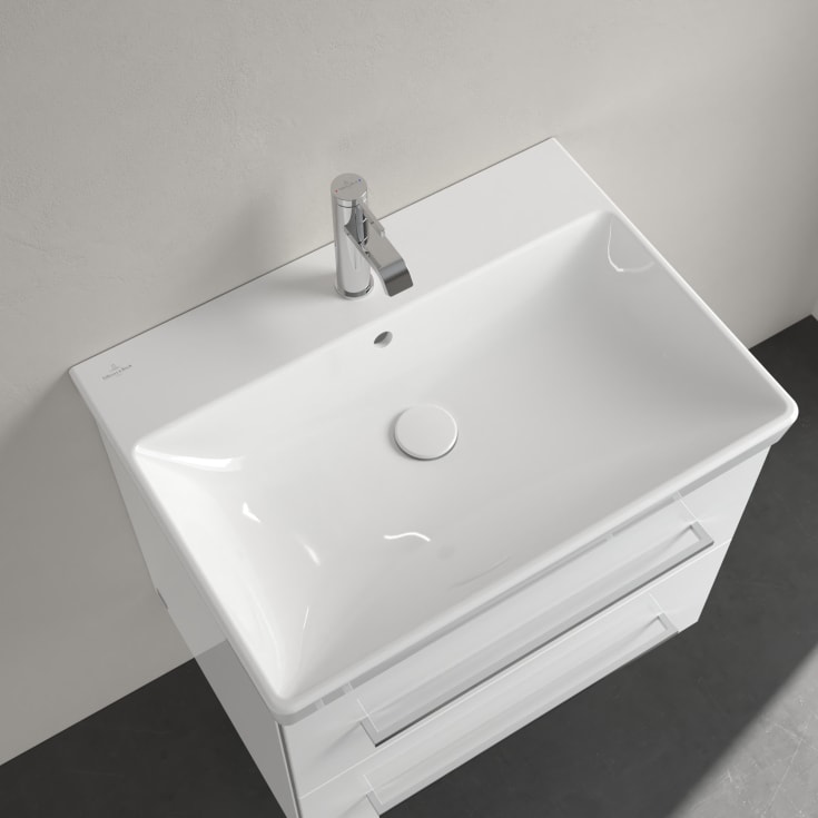 Villeroy & Boch Avento vegghengt servant, overløp, 65x47 cm, hvit
