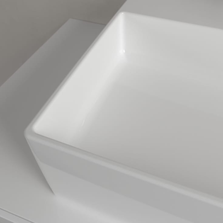 Villeroy & Boch Memento 2.0 toppmontert servant, overløp, 60x42 cm, hvit