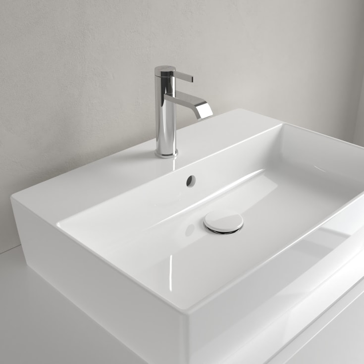 Villeroy & Boch Memento 2.0 toppmontert servant, overløp, 60x42 cm, hvit