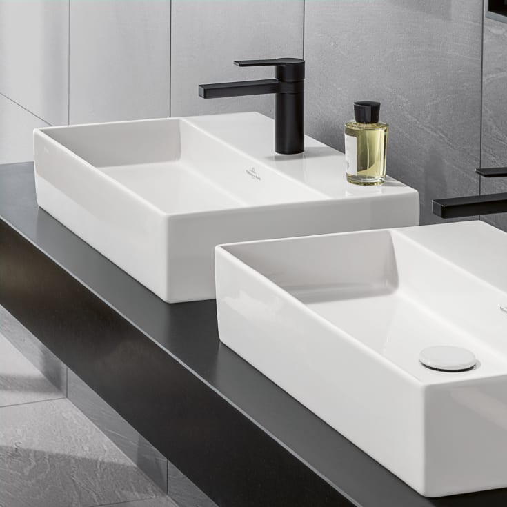 Villeroy & Boch Memento 2.0 toppmontert servant, overløp, 60x42 cm, hvit