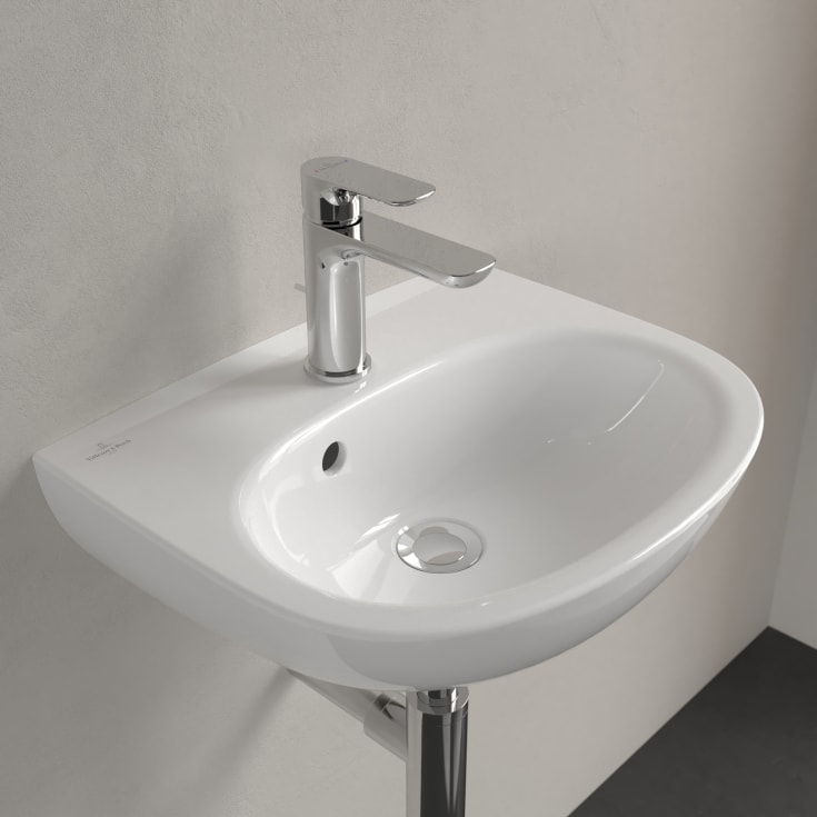 Villeroy & Boch O.novo vegghengt servant, overløp, 45x36 cm, hvit
