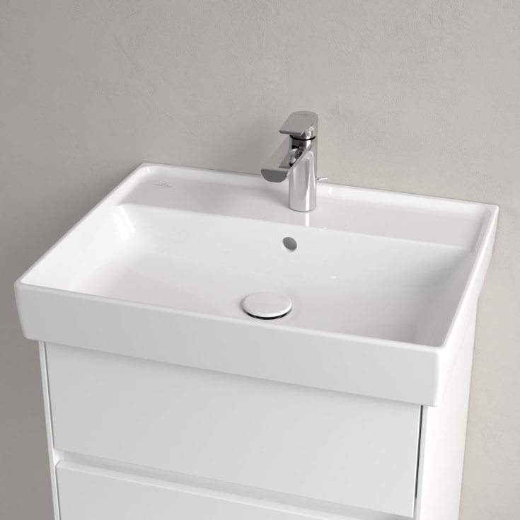 Villeroy & Boch Collaro vegghengt servant, overløp, 59,6x46,5 cm, hvit
