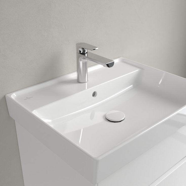 Villeroy & Boch Collaro vegghengt servant, overløp, 59,6x46,5 cm, hvit