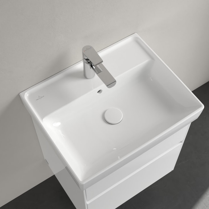 Villeroy & Boch Collaro vegghengt servant, overløp, 55x44 cm, hvit