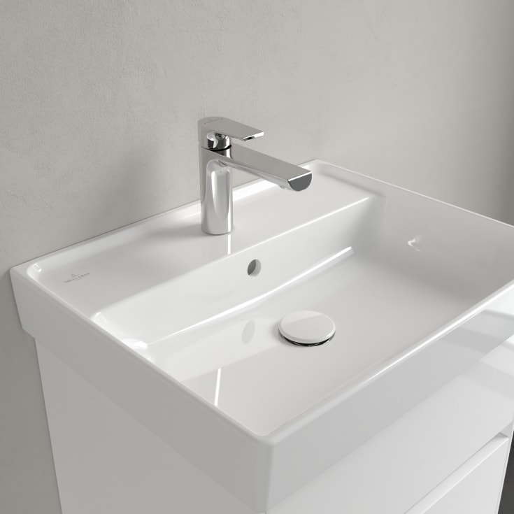 Villeroy & Boch Collaro vegghengt servant, overløp, 55x44 cm, hvit