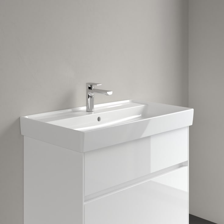 Villeroy & Boch Collaro vegghengt servant, overløp, 79,7x46,6 cm, hvit