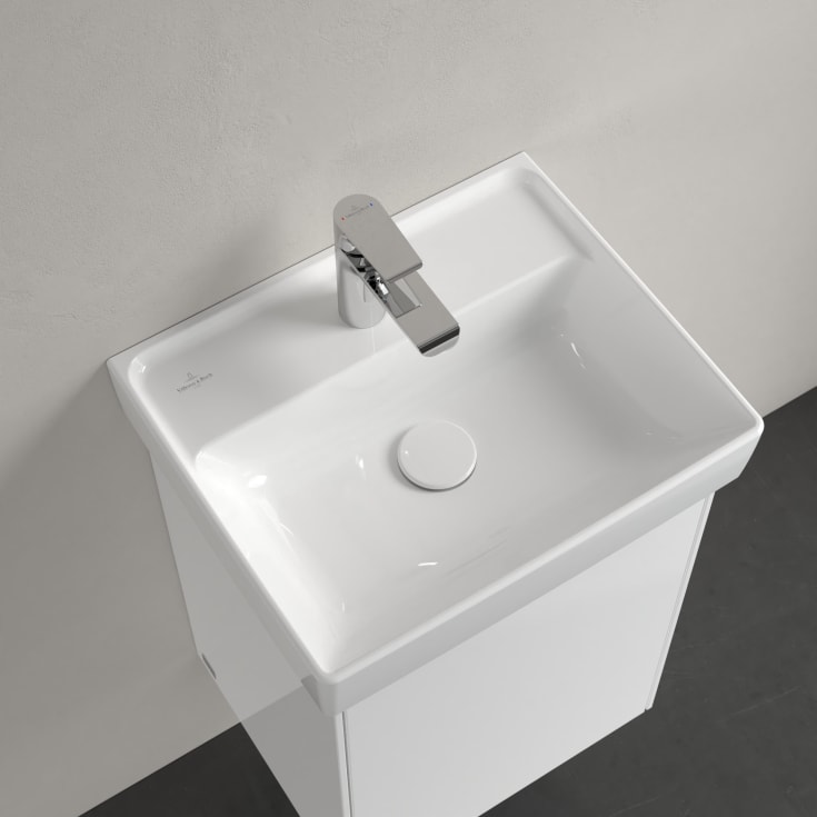 Villeroy & Boch Collaro vegghengt servant, overløp, 45x37 cm, hvit