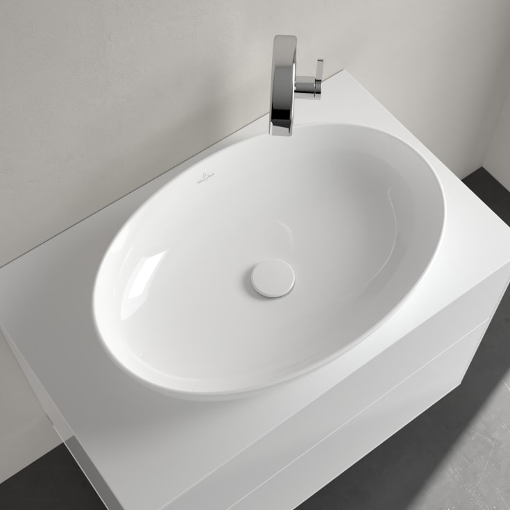 Villeroy & Boch Artis toppmontert servant, uten overløp, CeramicPlus, 61x41 cm, hvit