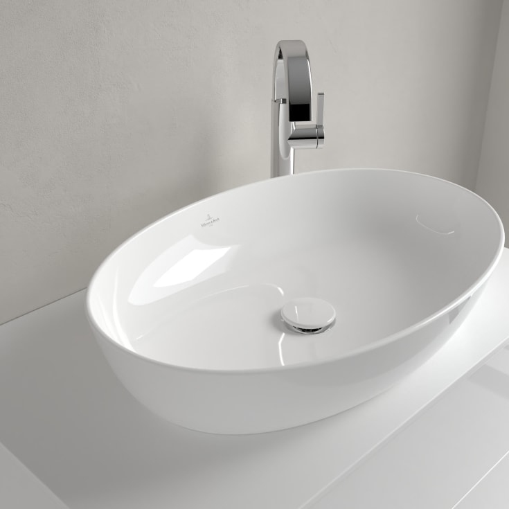 Villeroy & Boch Artis toppmontert servant, uten overløp, CeramicPlus, 61x41 cm, hvit