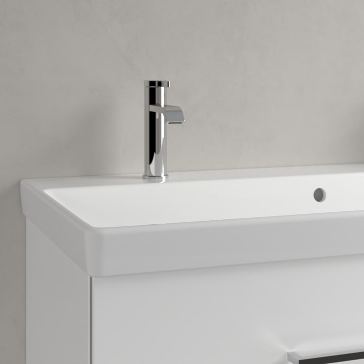 Villeroy & Boch Avento møbelservant, overløp, 2 kranhull, 100x47 cm, hvit