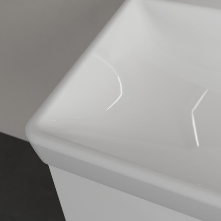 Villeroy & Boch Avento møbelservant, overløp, 2 kranhull, 100x47 cm, hvit