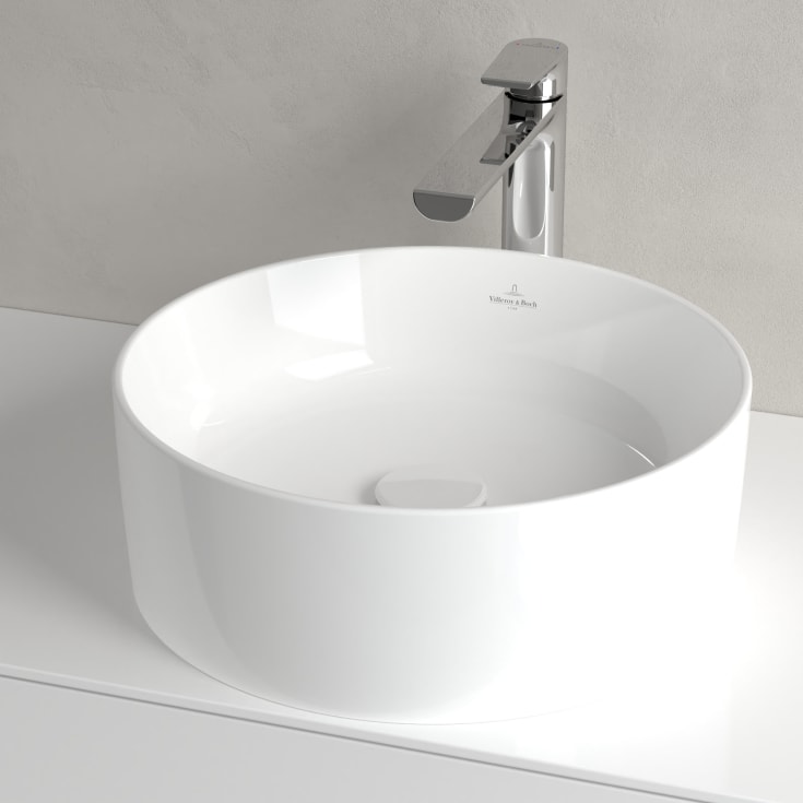 Villeroy & Boch Collaro toppmontert servant, uten overløp, Ø40 cm, hvit