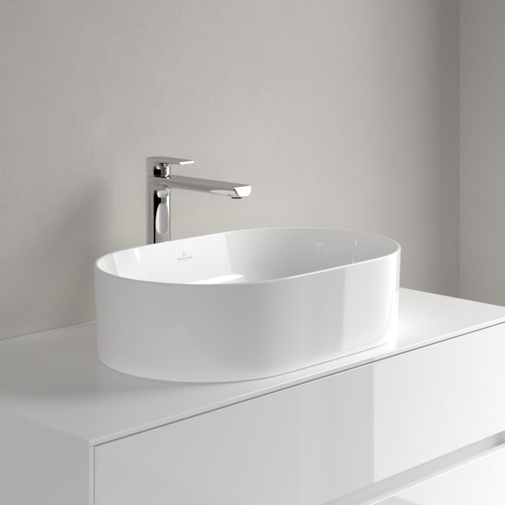 Villeroy & Boch Collaro toppmontert servant, u/overløp, CeramicPlus, 56x36 cm, hvit