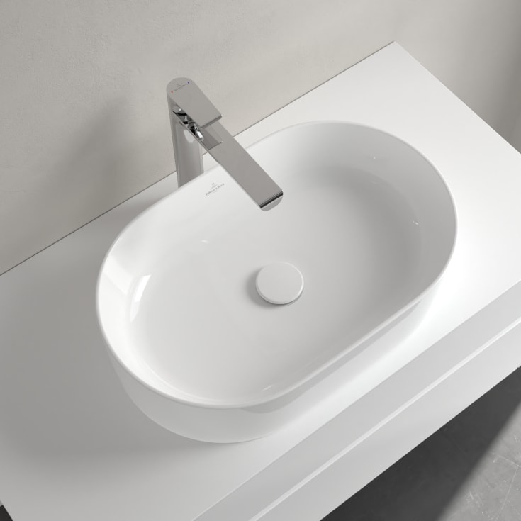 Villeroy & Boch Collaro toppmontert servant, u/overløp, CeramicPlus, 56x36 cm, hvit