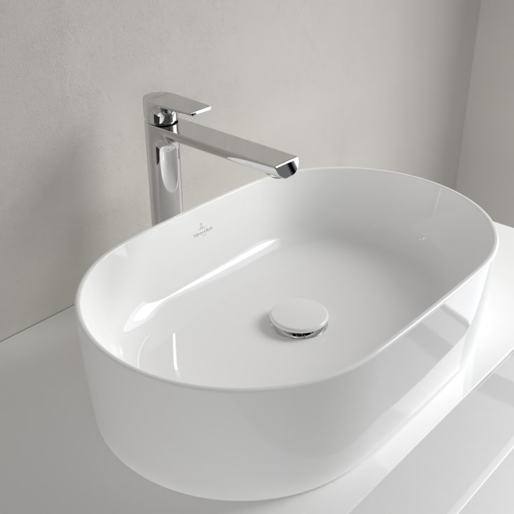 Villeroy & Boch Collaro toppmontert servant, u/overløp, CeramicPlus, 56x36 cm, hvit