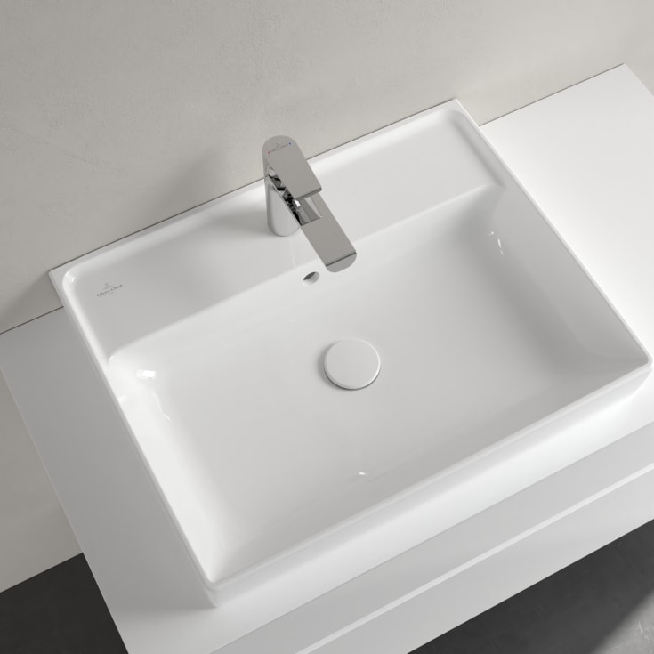 Villeroy & Boch Collaro møbelservant, overløp, 59,6x46,5 cm, hvit