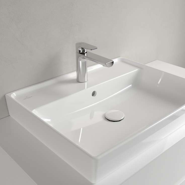 Villeroy & Boch Collaro møbelservant, overløp, 59,6x46,5 cm, hvit