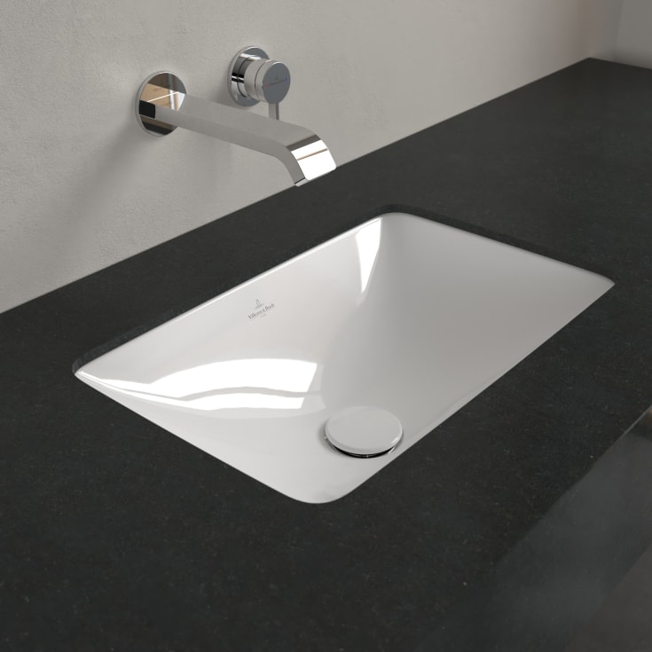 Villeroy & Boch Loop & Friends underlimt servant, med bunnventil, 45x28 cm, hvit