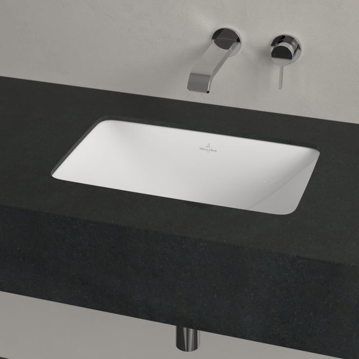 Villeroy & Boch Loop & Friends underlimt servant, med bunnventil, 45x28 cm, hvit