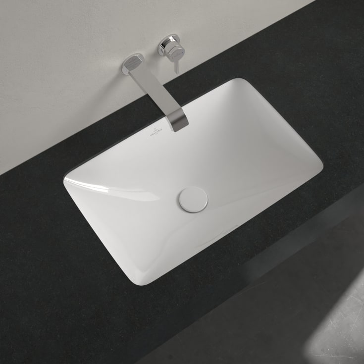 Villeroy & Boch Loop & Friends underlimt servant, med bunnventil, 54x34 cm, hvit