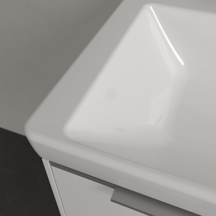 Villeroy & Boch Subway 3.0 møbelservant, overløp, 60x47 cm, hvit