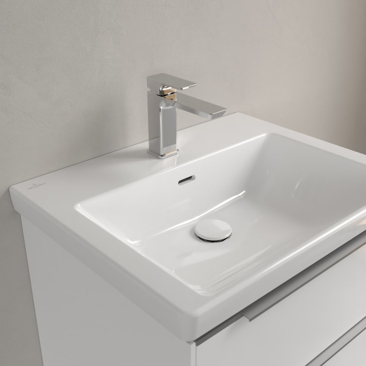 Villeroy & Boch Subway 3.0 møbelservant, overløp, 60x47 cm, hvit