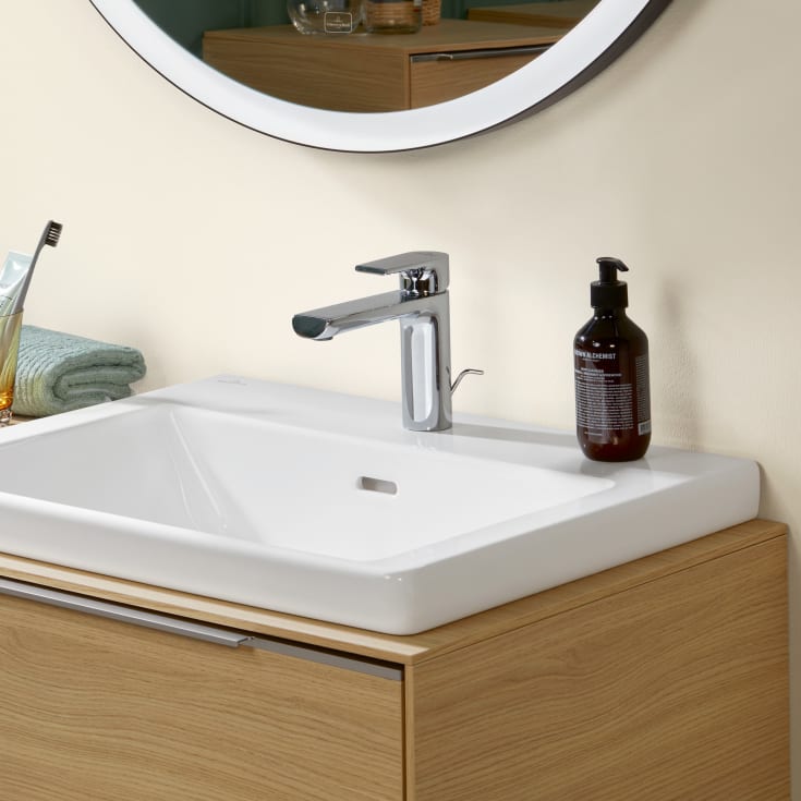 Villeroy & Boch Subway 3.0 møbelservant, overløp, 60x47 cm, hvit