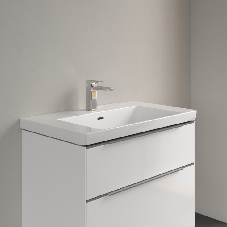 Villeroy & Boch Subway 3.0 møbelservant, overløp, CeramicPlus, 80x47 cm, hvit