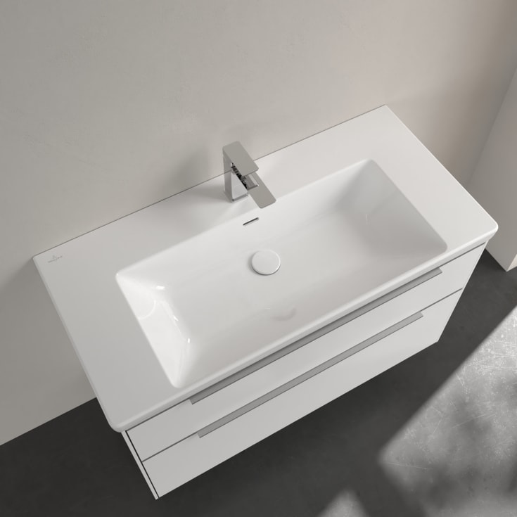 Villeroy & Boch Subway 3.0 møbelservant, overløp, 100x47 cm, hvit
