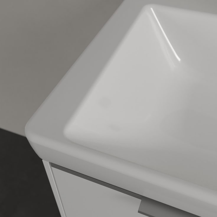 Villeroy & Boch Subway 3.0 møbelservant, overløp, dobbel, 130x47 cm, hvit