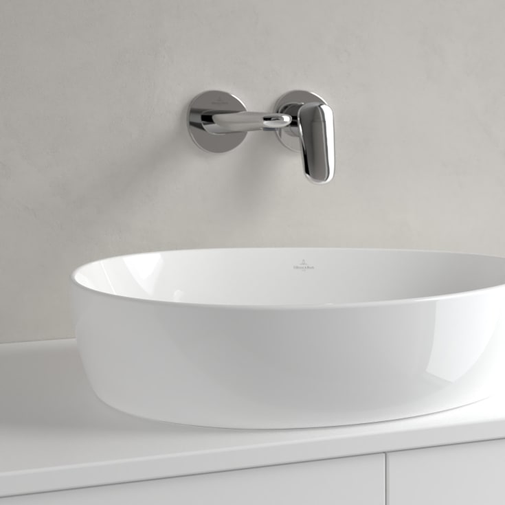 Villeroy & Boch Antao toppmontert servant, bunnventil, CeramicPlus, 51x40 cm, hvit