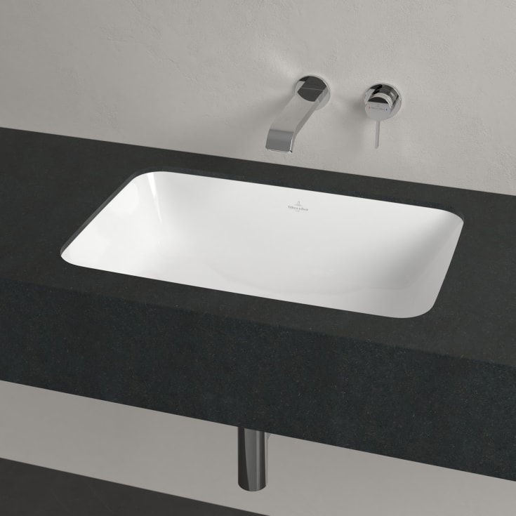 Villeroy & Boch Architectura underlimt servant, overløp, 56x36 cm, hvit