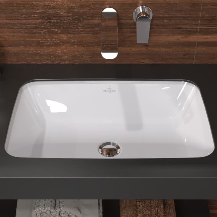 Villeroy & Boch Architectura underlimt servant, overløp, 56x36 cm, hvit