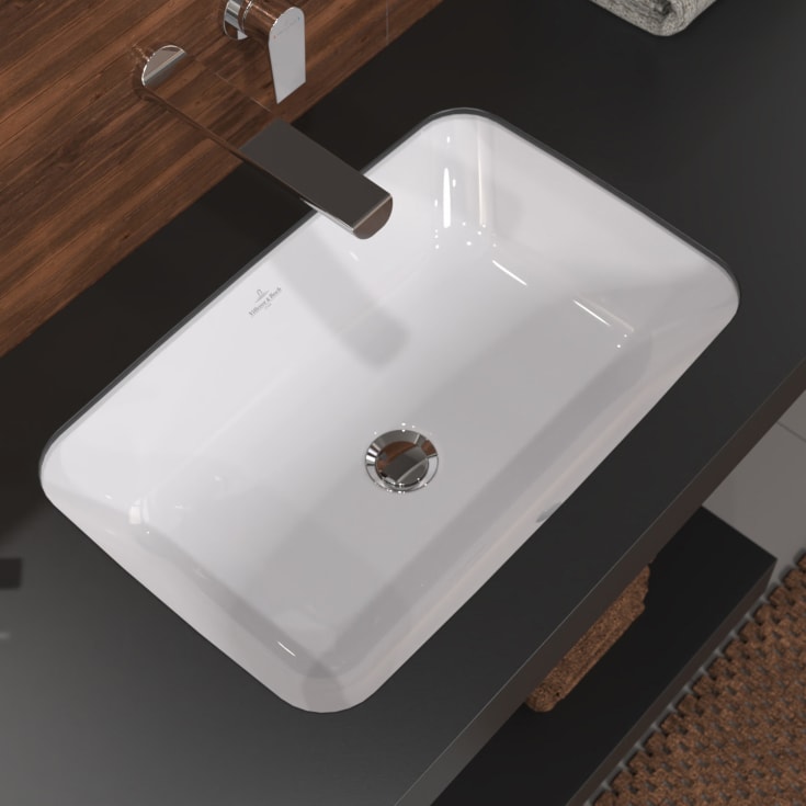 Villeroy & Boch Architectura underlimt servant, overløp, 56x36 cm, hvit