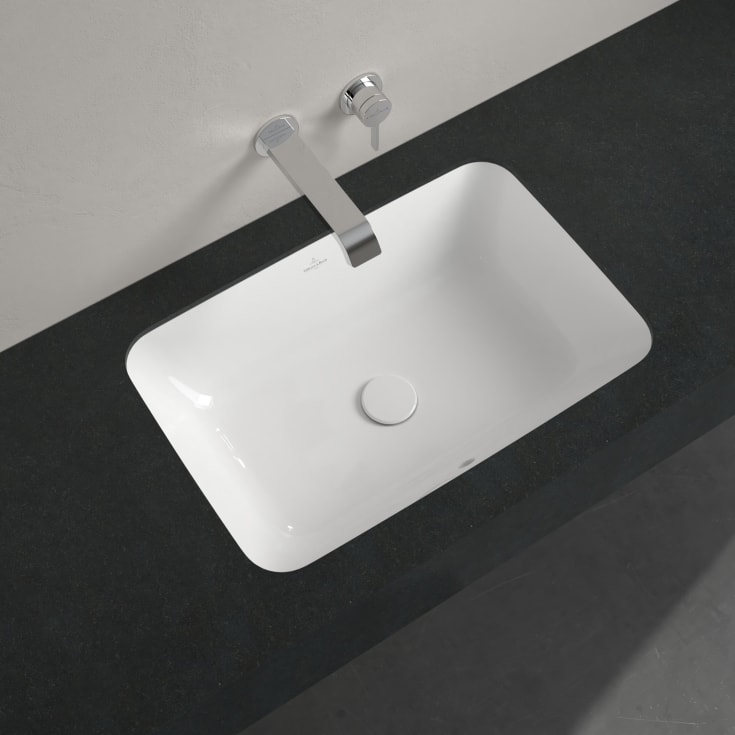 Villeroy & Boch Architectura underlimt servant, overløp, 56x36 cm, hvit