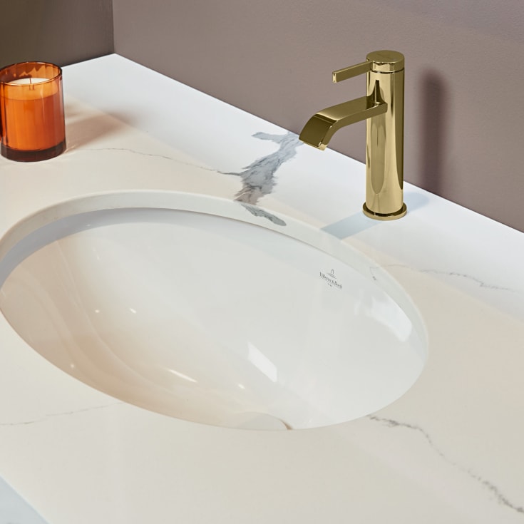 Villeroy & Boch Evana underlimt servant, overløp, CeramicPlus, 50x35 cm, hvit