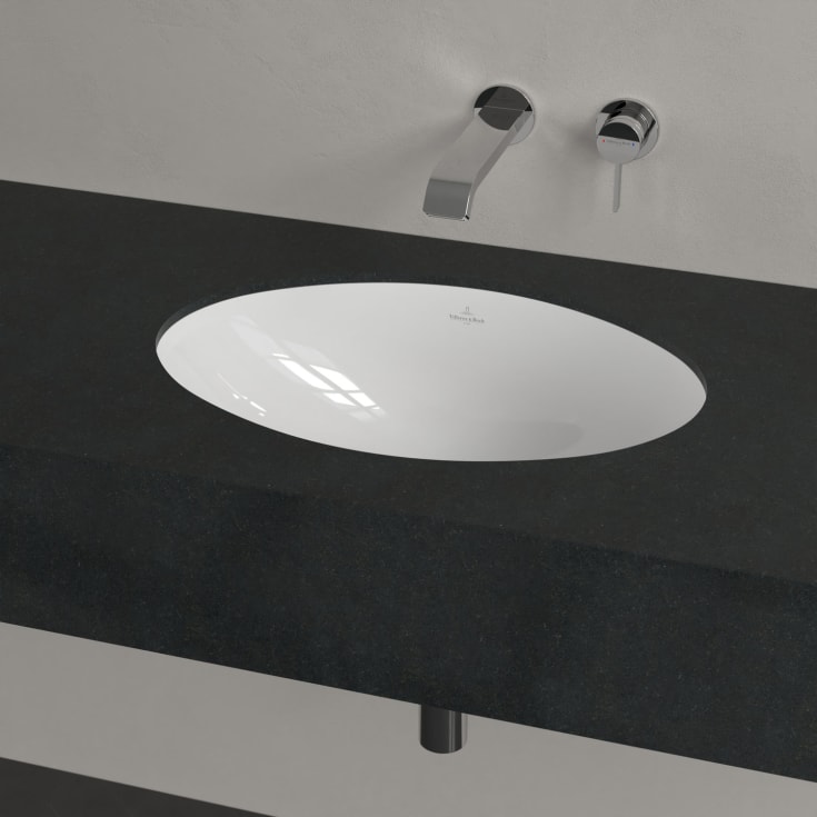 Villeroy & Boch Evana underlimt servant, overløp, CeramicPlus, 50x35 cm, hvit