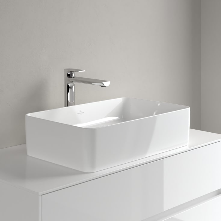 Villeroy & Boch Collaro toppmontert servant, uten overløp, 56x36 cm, hvit