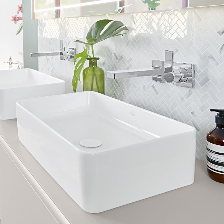 Villeroy & Boch Collaro toppmontert servant, uten overløp, 56x36 cm, hvit