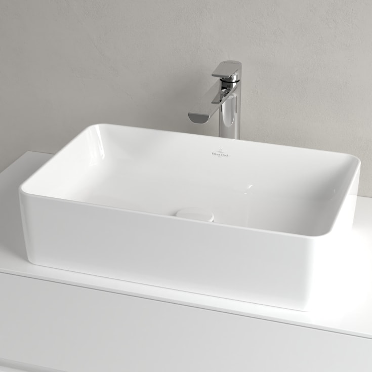 Villeroy & Boch Collaro toppmontert servant, uten overløp, 56x36 cm, hvit