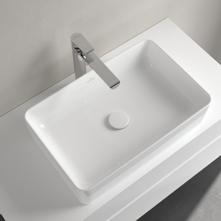 Villeroy & Boch Collaro toppmontert servant, uten overløp, 56x36 cm, hvit