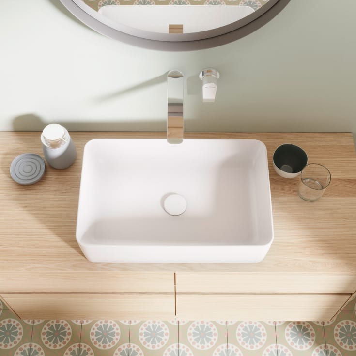 Villeroy & Boch Collaro toppmontert servant, uten overløp, 56x36 cm, hvit