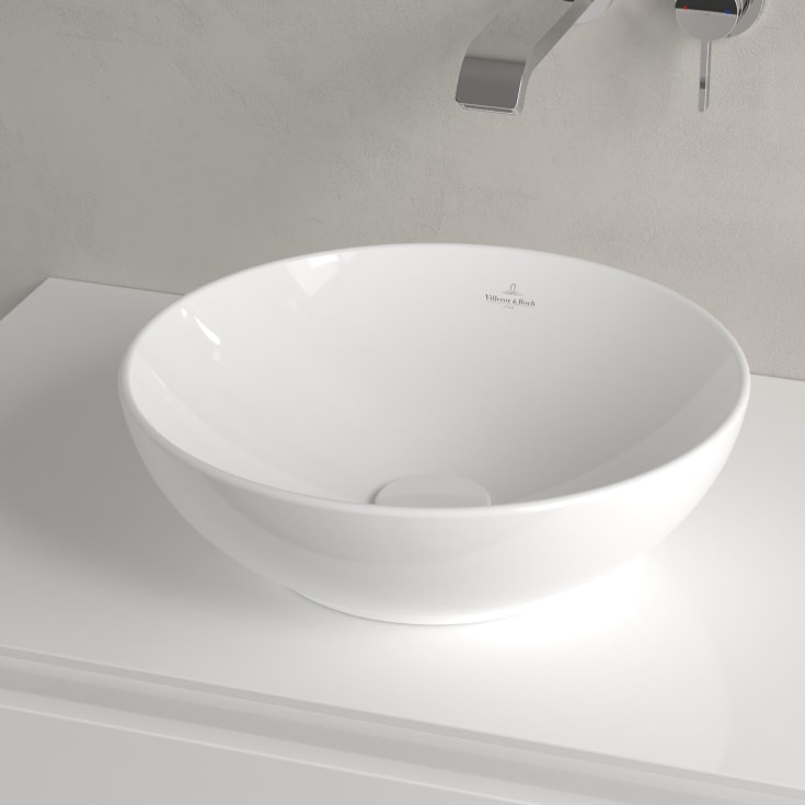 Villeroy & Boch Loop & Friends toppmontert servant, overløp, Ø38 cm, hvit